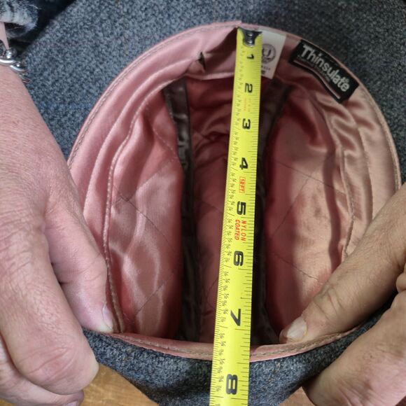 Vintage Fedora Hat Gray Tweed Mens Unisex Union Made USA Thinsulate Large - Picture 12 of 13